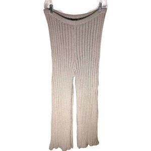 NEW Pretty Little Thing Pants 20 Ribbed Wide Flare Leg Brushed Stretch Maternity